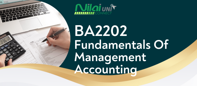 Fundamentals Of Management Accounting